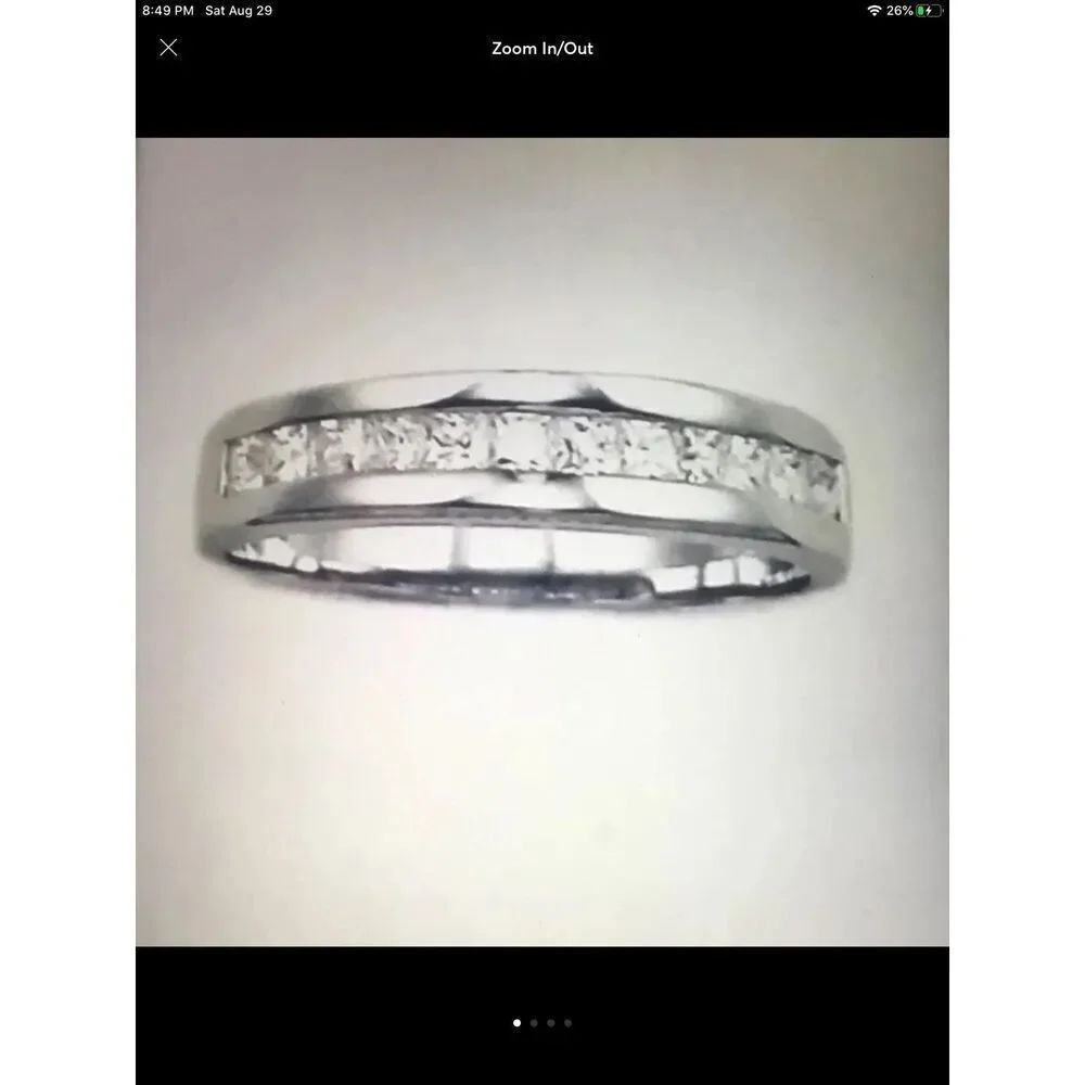 Gorgeous 1 Ct. Round Cut Princess Set Sim Diamond Eternity Band Ring Sz 9
